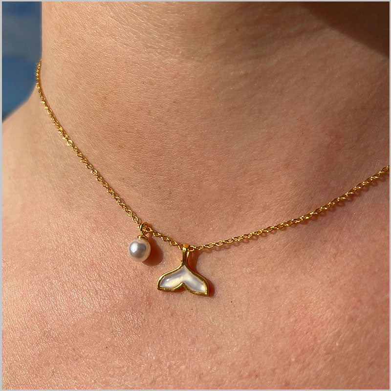 Pearl Dolphin Necklace