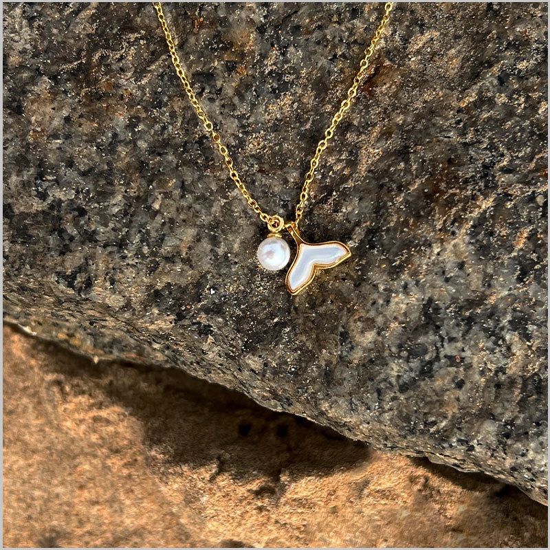 Pearl Dolphin Necklace