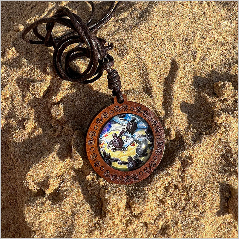 Maori Baby Leatherback Sea Turtle Necklace
